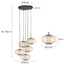 anne light & home pendant luminaire HALOSWAP E27 IP20, dimmable