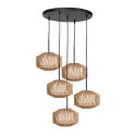 anne light & home pendant luminaire ROPEX 5 flames E27 IP20, black dimmable