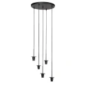 anne light & home pendant luminaire ROPEX 5 flames E27 IP20, black dimmable