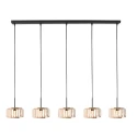 Mexlite pendant luminaire BREEZA BEACH 5 flames E27 IP20, black dimmable