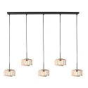 Mexlite pendant luminaire BREEZA BEACH 5 flames E27 IP20, black dimmable