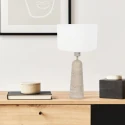 anne light & home table lamp TRAVINO 1 flame E27 IP20, stone dimmable