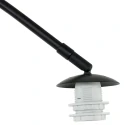 Steinhauer Booglamp NOX LIGHT 1-vlams E27 IP20, zwart dimbaar