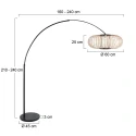 Steinhauer Staande lamp SPARKLED LIGHT 1-vlams E27 IP20, zwart dimbaar