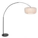 Steinhauer arc luminaire VELA LINO 1 flame E27 IP20, black dimmable