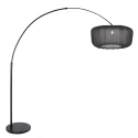Steinhauer Booglamp VELA LINO 1-vlams E27 IP20, zwart dimbaar