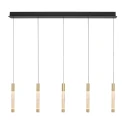 Steinhauer Pendelarmatuur ALISIO 5-vlams IP20, messing dimbaar