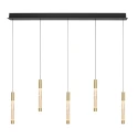 Steinhauer Pendelarmatuur ALISIO 5-vlams IP20, messing dimbaar