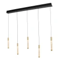 Steinhauer Pendelarmatuur ALISIO 5-vlams IP20, messing dimbaar