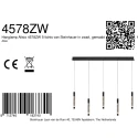 Steinhauer Pendelarmatuur ALISIO 5-vlams IP20, zwart dimbaar