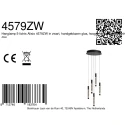 Steinhauer Pendelarmatuur ALISIO 5-vlams IP20, zwart dimbaar