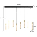 Steinhauer Pendelarmatuur ALISIO 8-vlams IP20, messing dimbaar