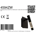 Steinhauer Wandarmatuur ALISIO 1-vlams IP20, zwart dimbaar