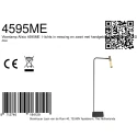 floor lamp ALISIO 1 flame IP20, brass dimmable