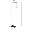 floor lamp ALISIO 1 flame IP20, brass dimmable