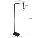 Steinhauer Staande lamp ALISIO 1-vlams IP20, zwart dimbaar