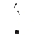 Steinhauer Staande lamp ALISIO 2-vlams IP20, zwart dimbaar