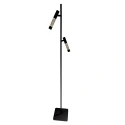 Steinhauer Staande lamp ALISIO 2-vlams IP20, zwart dimbaar