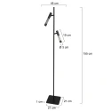 Steinhauer Staande lamp ALISIO 2-vlams IP20, zwart dimbaar