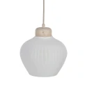 anne light & home pendant luminaire TRAVINO 1 flame E27 IP20, creme dimmable