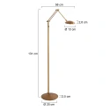 Steinhauer floor lamp DAPHNE 2 1 flame IP20, bronze dimmable