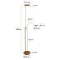 Steinhauer Staande lamp DAPHNE 2 2-vlams IP20, brons dimbaar