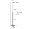 Steinhauer Staande lamp DAPHNE 2 2-vlams IP20, staal dimbaar