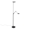 Steinhauer Staande lamp DAPHNE 2 2-vlams IP20, zwart dimbaar
