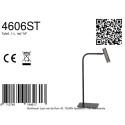 Mexlite table lamp LUMO 1 flame IP20, black dimmable