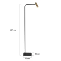 Mexlite floor lamp LUMO 1 flame IP20, bronze dimmable