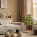 Mexlite floor lamp LUMO 2 flames IP20, black dimmable