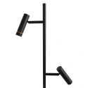 Mexlite floor lamp LUMO 2 flames IP20, black dimmable