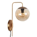 wall luminaire BOLLIQUE 1 flame E14 IP20, bronze dimmable