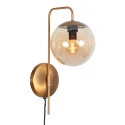 Steinhauer Wandarmatuur BOLLIQUE 1-vlams E14 IP20, brons dimbaar