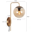 Steinhauer Wandarmatuur BOLLIQUE 1-vlams E14 IP20, brons dimbaar