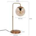 table lamp BOLLIQUE 1 flame E14 IP20, bronze dimmable