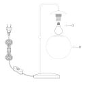 table lamp BOLLIQUE 1 flame E14 IP20, bronze dimmable