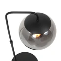Steinhauer Tafelarmatuur BOLLIQUE 1-vlams E14 IP20, zwart dimbaar