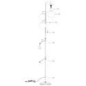 Steinhauer Staande lamp BOLLIQUE 3-vlams E14 IP20, brons dimbaar