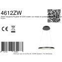 Steinhauer pendant luminaire RINGLEDE 1 flame IP20, black dimmable