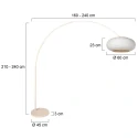 Steinhauer arc luminaire SILVA ALBA 1 flame E27 IP20, creme dimmable