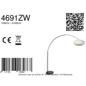 Steinhauer arc luminaire SILVA ALBA 1 flame E27 IP20, black dimmable