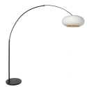 Steinhauer arc luminaire SILVA ALBA 1 flame E27 IP20, black dimmable