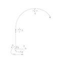 Steinhauer arc luminaire SILVA ALBA 1 flame E27 IP20, black dimmable