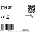 Steinhauer table lamp VOLARI 1 flame IP20, steel dimmable
