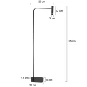 Steinhauer Staande lamp VOLARI 1-vlams IP20, zwart dimbaar