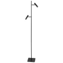 Steinhauer Staande lamp VOLARI 2-vlams IP20, zwart dimbaar