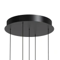Steinhauer Pendelarmatuur VOLARI 5-vlams IP20, zwart dimbaar