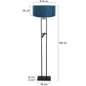 Steinhauer floor lamp STANG 2 flames E27 IP20, black 