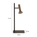 Mexlite table lamp KORA 1 flame GU10 IP20, black dimmable